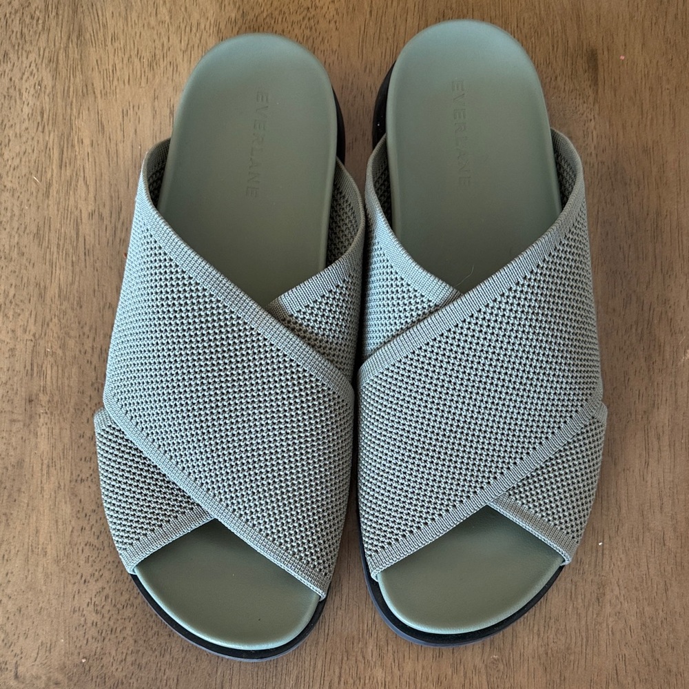 Everlane Women's Green Mesh Slide Sandals Sz 9